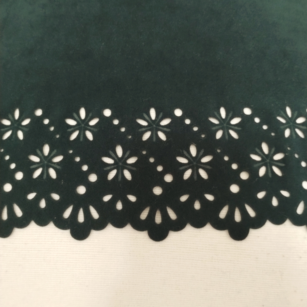 Venezia Skirt Cutout Hem Plus Size 22 Green Scalloped - Picture 2 of 7